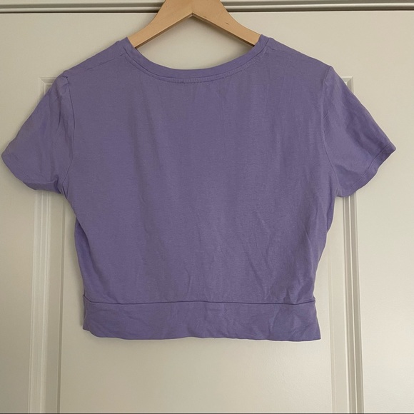 Zara knotted t-shirt in mauve size L - Picture 4 of 8